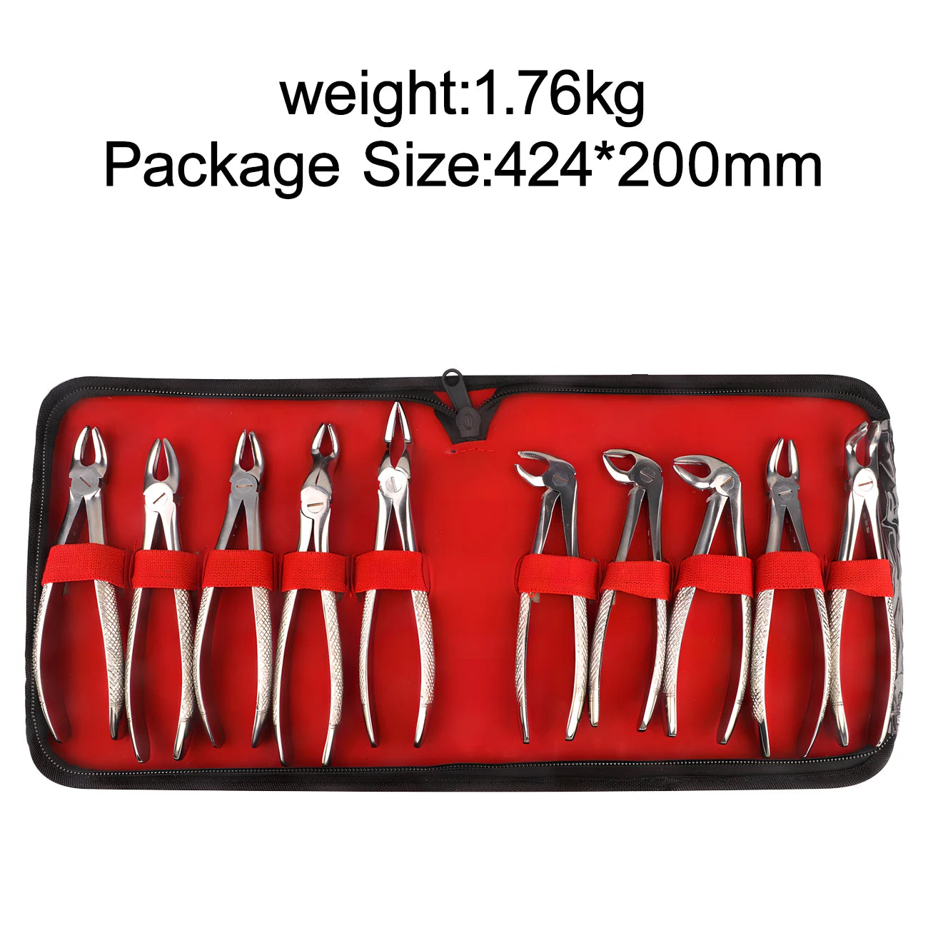 Professional Dental Extraction Forceps and Elevator Kit - 11