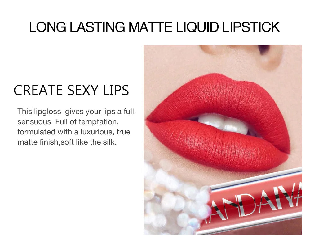 6-Piece Waterproof Matte Liquid Lipstick Set - 9