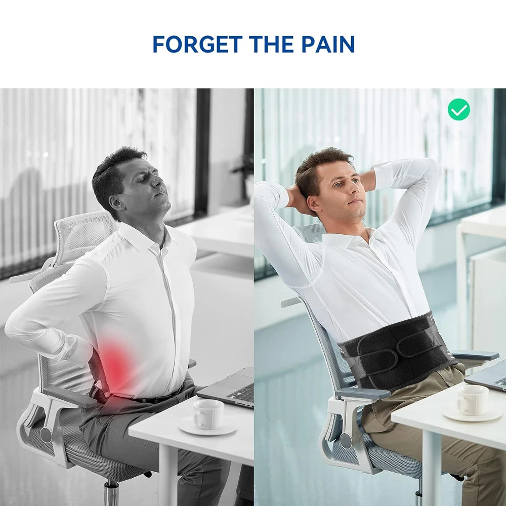 Adjustable Lumbar Support Back Brace for Pain Relief - 22