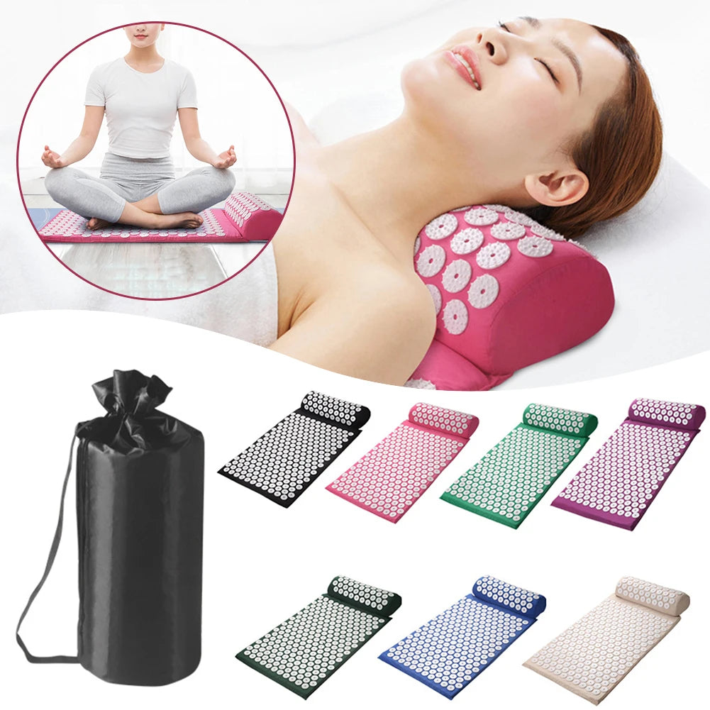 Acupressure Mat and Pillow Set for Muscle Pain Relief - 1
