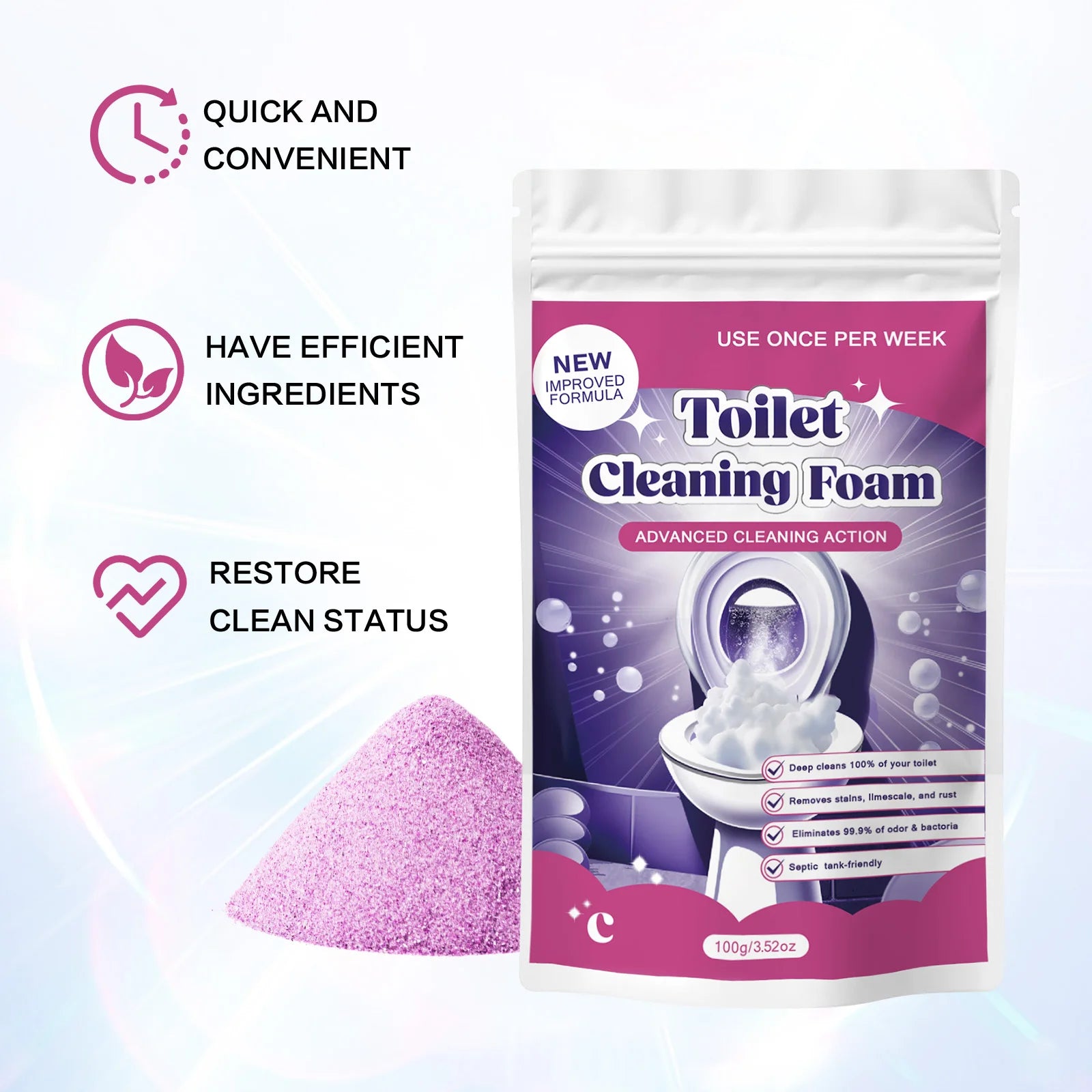 Powerful Toilet Cleaning Foam for Deep Stain Removal - 6