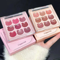 9-Color Velvet Lip Mousse Palette - Matte & Long-Lasting