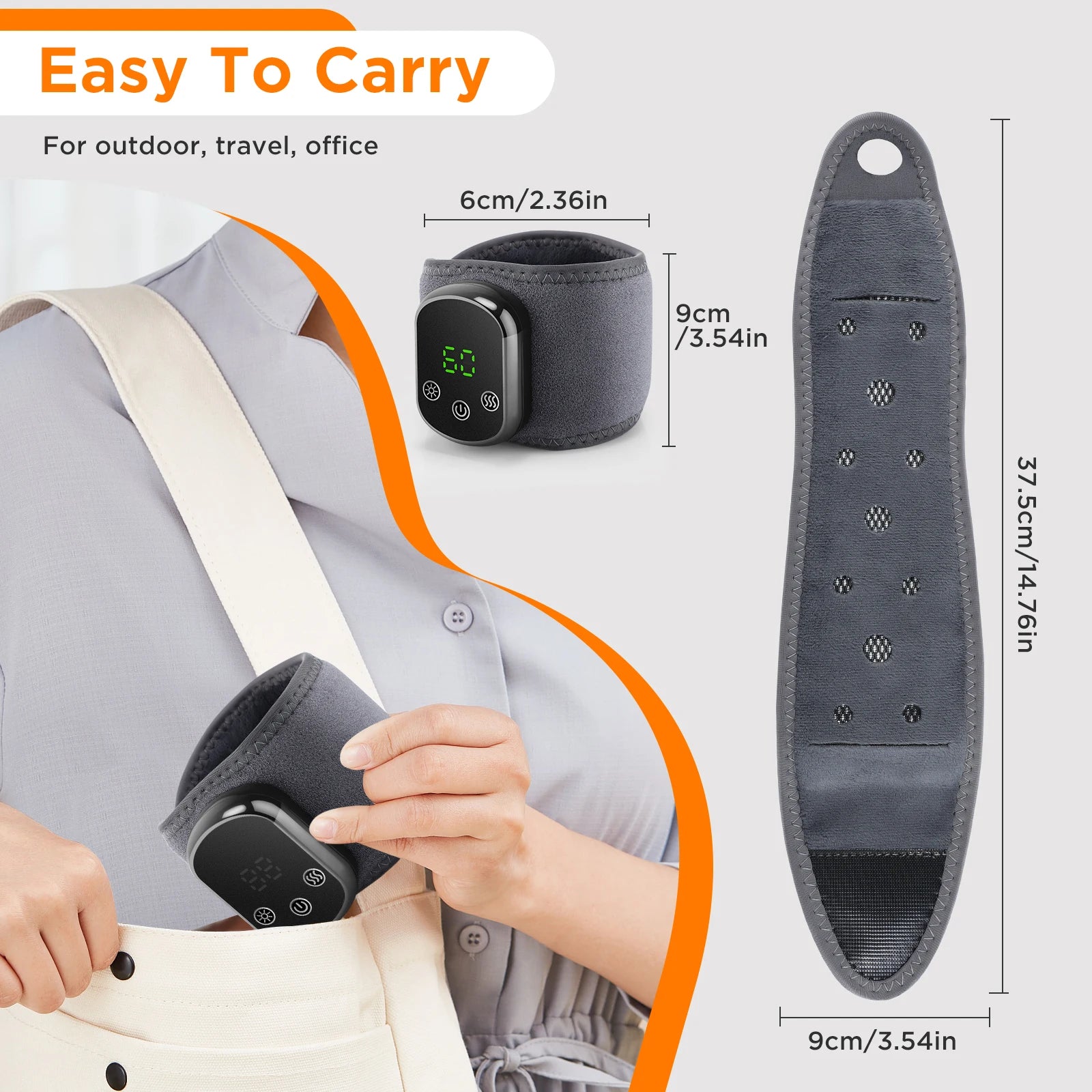 Heated Vibrating Wrist Massager for Pain Relief - 29