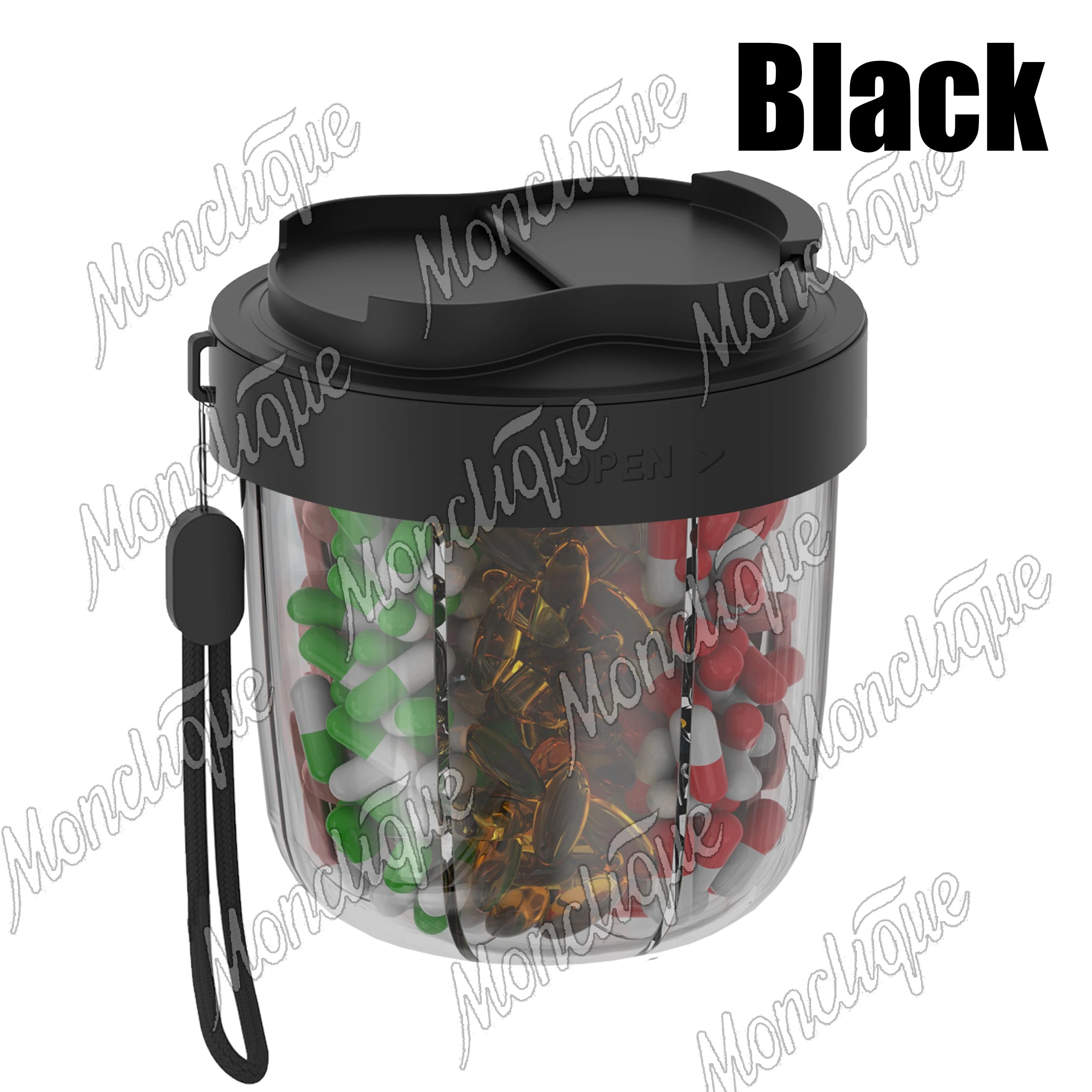7-Day Portable Pill Organizer Cup for Vitamins and Supplements - 13