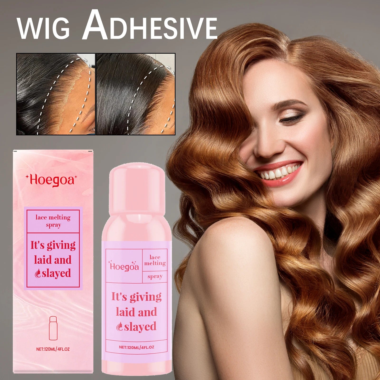 Invisible Lace Melting Spray for Natural Wig Hold - 8