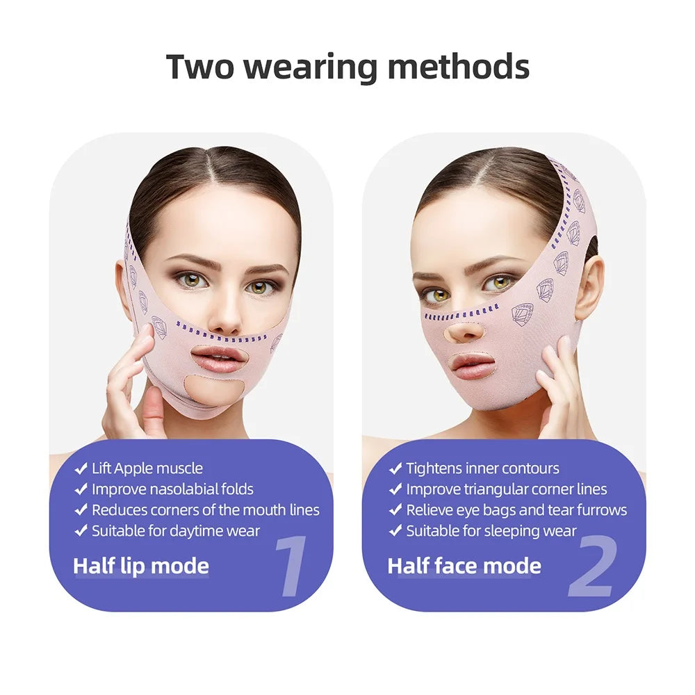 Reusable V-Line Face Slimming and Chin Lifting Strap - 30