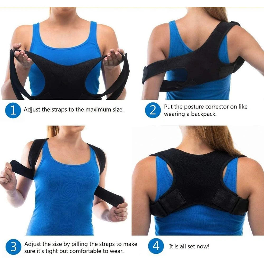 Adjustable Back Posture Corrector for Pain Relief - 2