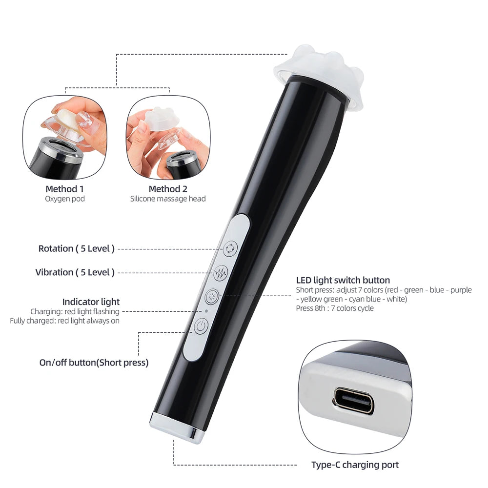 Portable CO2 Oxygen Facial Cleansing & Skin Rejuvenation Device - 9