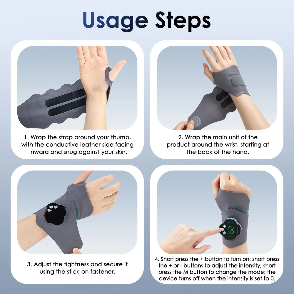 Electric EMS Wrist Massager for Pain Relief and Fatigue - 13