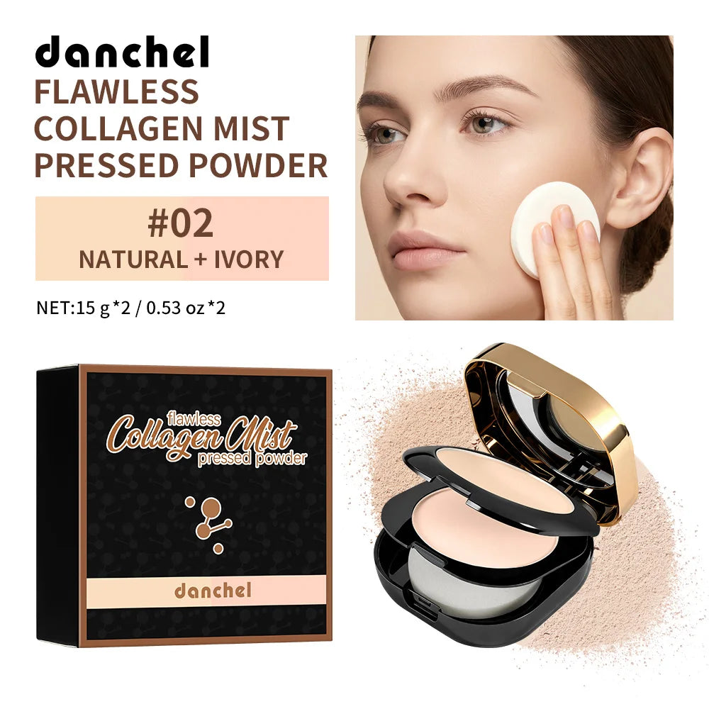 Dual-Layer Collagen Pressed Setting Powder for All-Day Matte Finish - 20