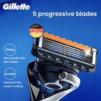 5-Blade Precision Shaving Razor with Magnetic Stand