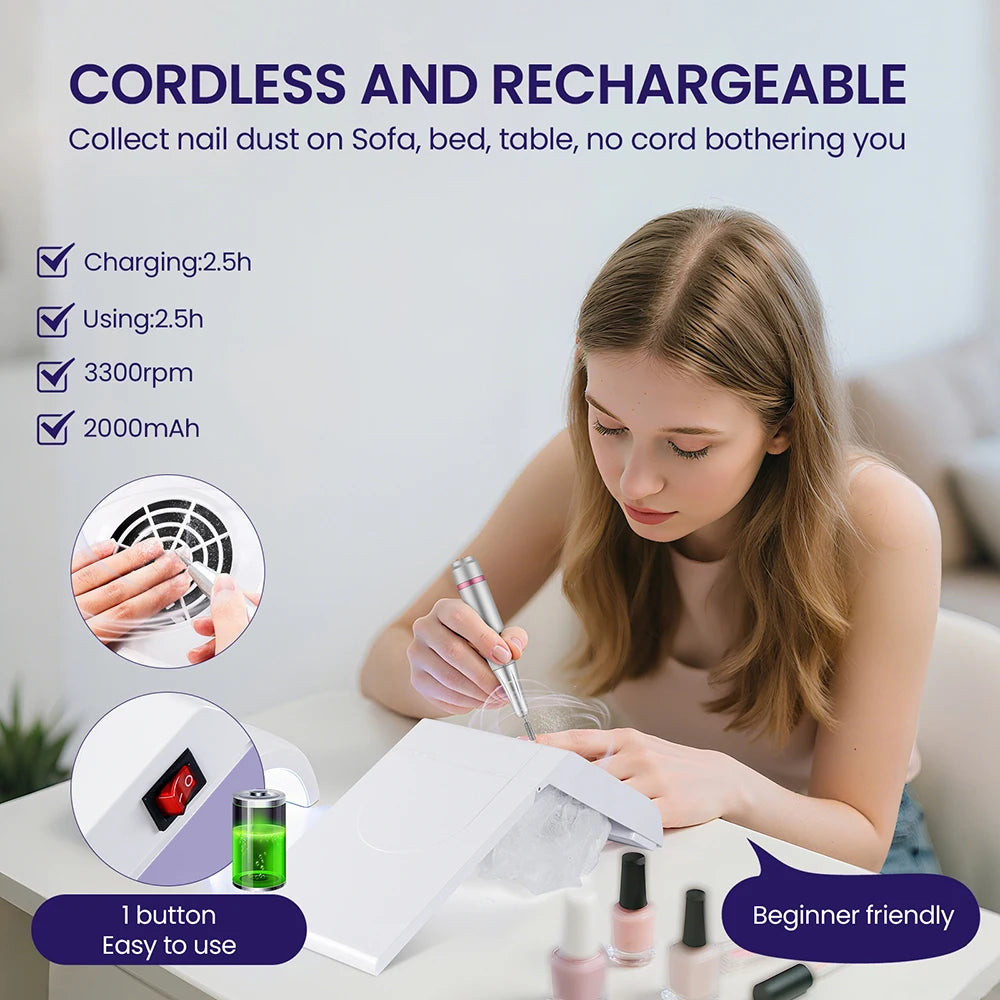 Foldable Portable Nail Dust Collector Vacuum - 3