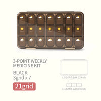7-Day Portable Weekly Pill Organizer and Medication Dispenser