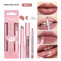 3-Piece Waterproof Matte Lip Makeup Set for Travel