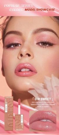 Waterproof Mirror Gloss Lip Glaze for Long-Lasting Hydration