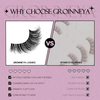 Natural Cat Eye Half Lashes with Invisible Band