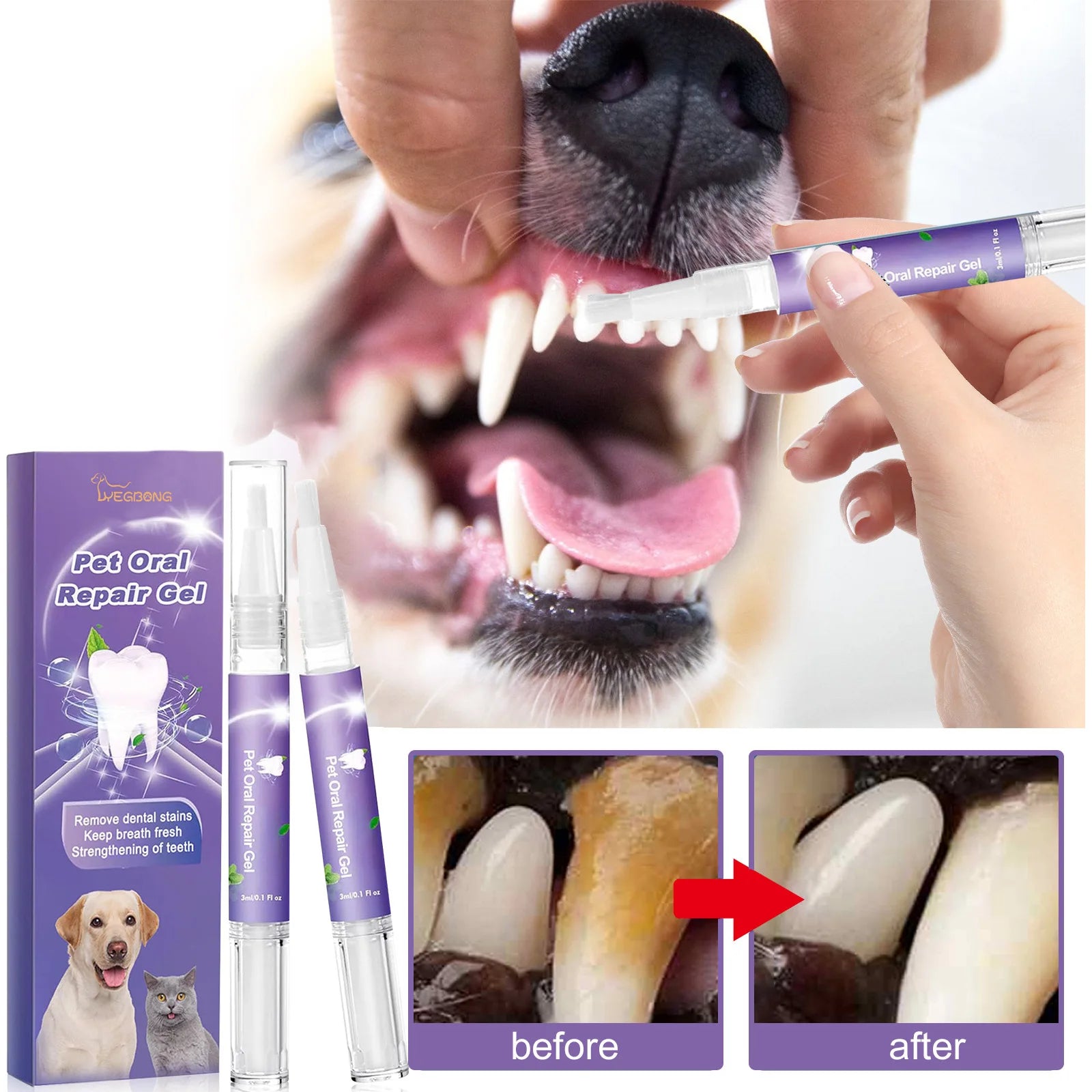 Pet Oral Repair Gel for Teeth Cleaning and Fresh Breath - 17