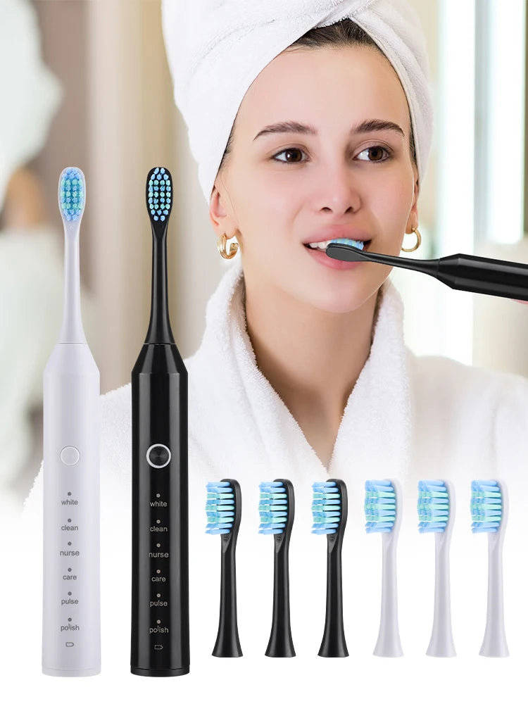 Rechargeable Sonic Electric Toothbrush with 6 Modes - 12