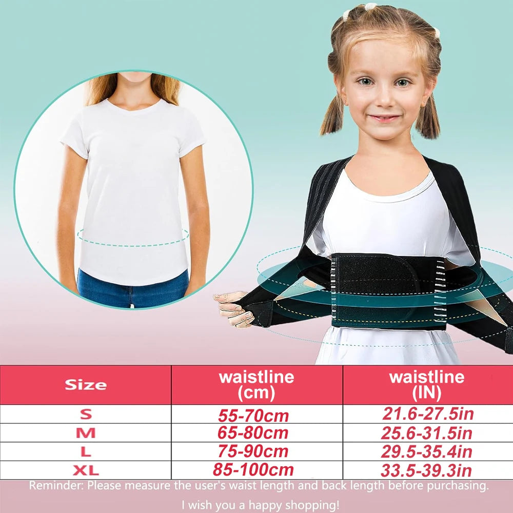 Adjustable Posture Corrector Brace for Kids and Teens - 13