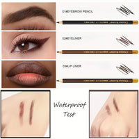 3-Piece Waterproof Eyebrow and Lip Pencil Set