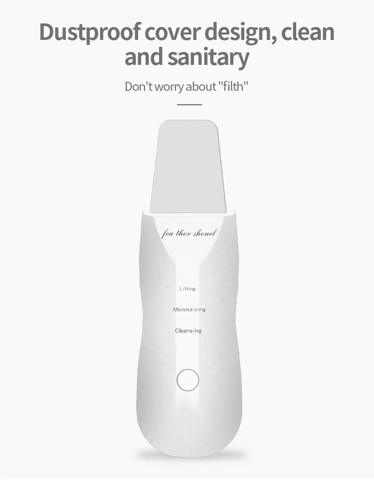 Ultrasonic Facial Skin Scrubber and Pore Cleaner - 18