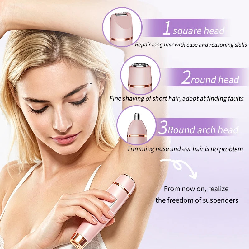 3-in-1 Waterproof Electric Hair Trimmer for Women - 4