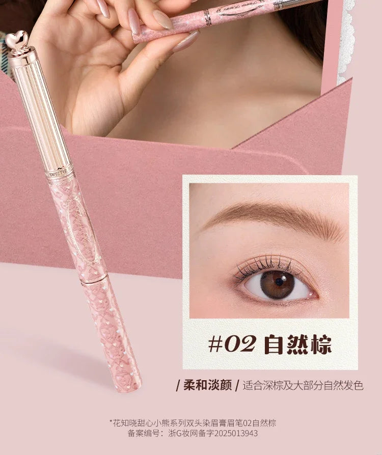 Dual-Ended Waterproof Eyebrow Pencil and Gel for Defined Brows - 20