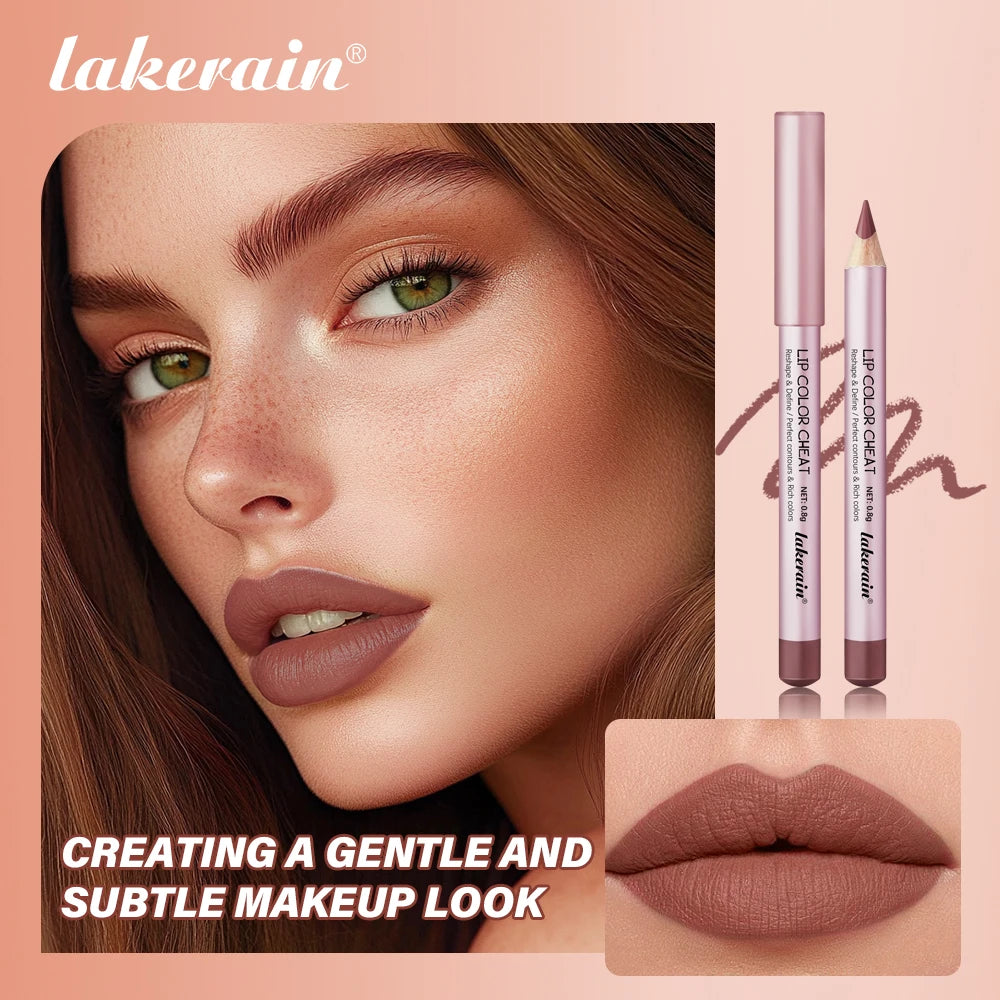 Long-Lasting Waterproof Matte Lip Liner Set - 6