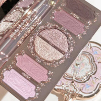 6-Color Embossed Eyeshadow Palette for All-Day Wear