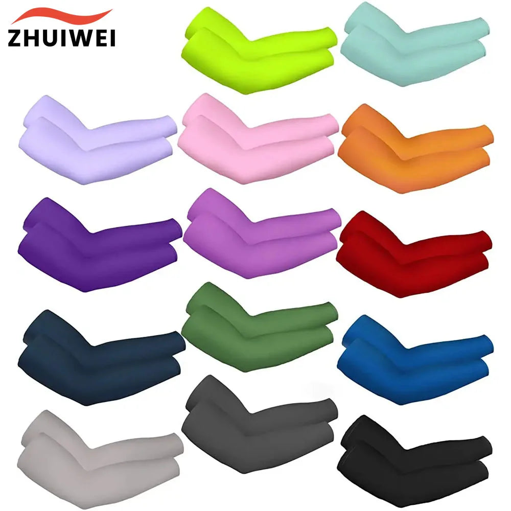 UV Protection Cooling Arm Sleeves for Sports and Outdoor Activities - 1