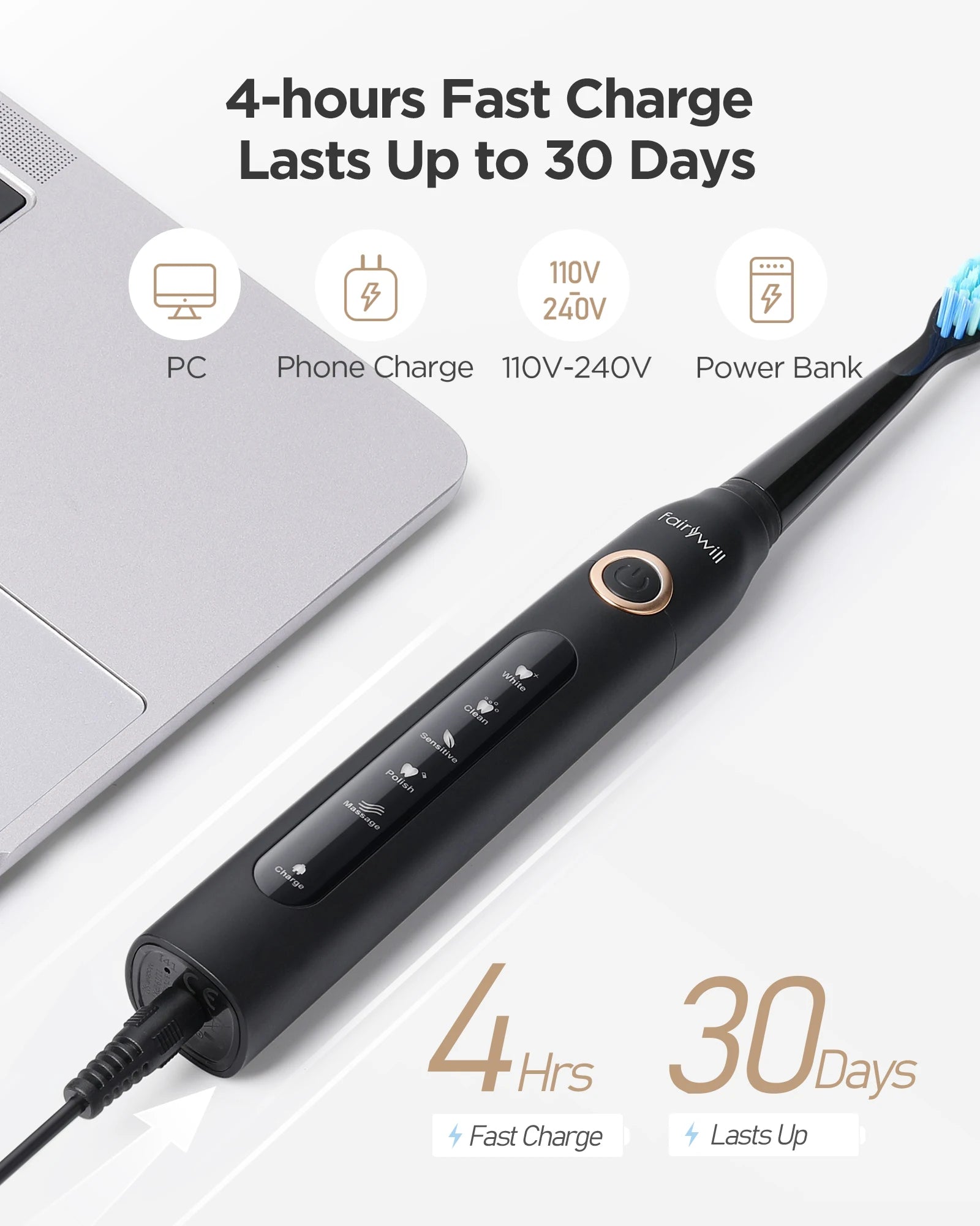 Portable Cordless Water Flosser and Electric Toothbrush Set - 20