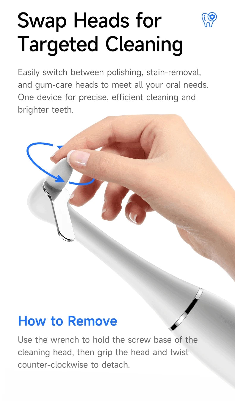 Electric Ultrasonic Teeth Whitening and Tartar Remover Kit - 24