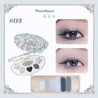 6-Color Shell Pearl Eyeshadow Palette for Long-Lasting Makeup