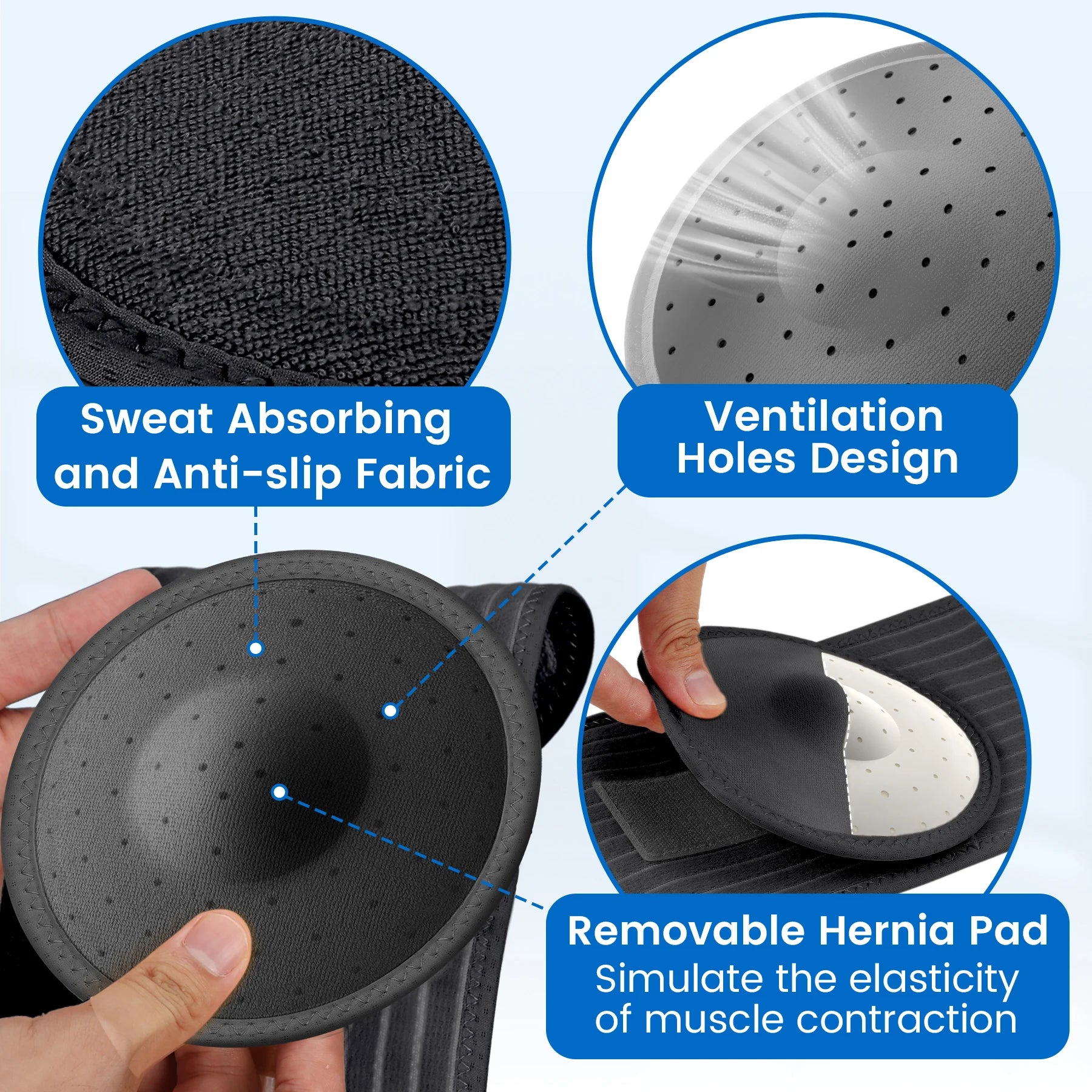 Adjustable Umbilical Hernia Support Belt for Abdominal Pain Relief - 4