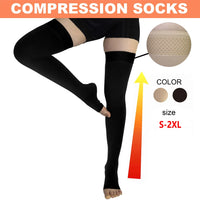 Thigh-High 20-30mmHg Compression Stockings for Leg Support