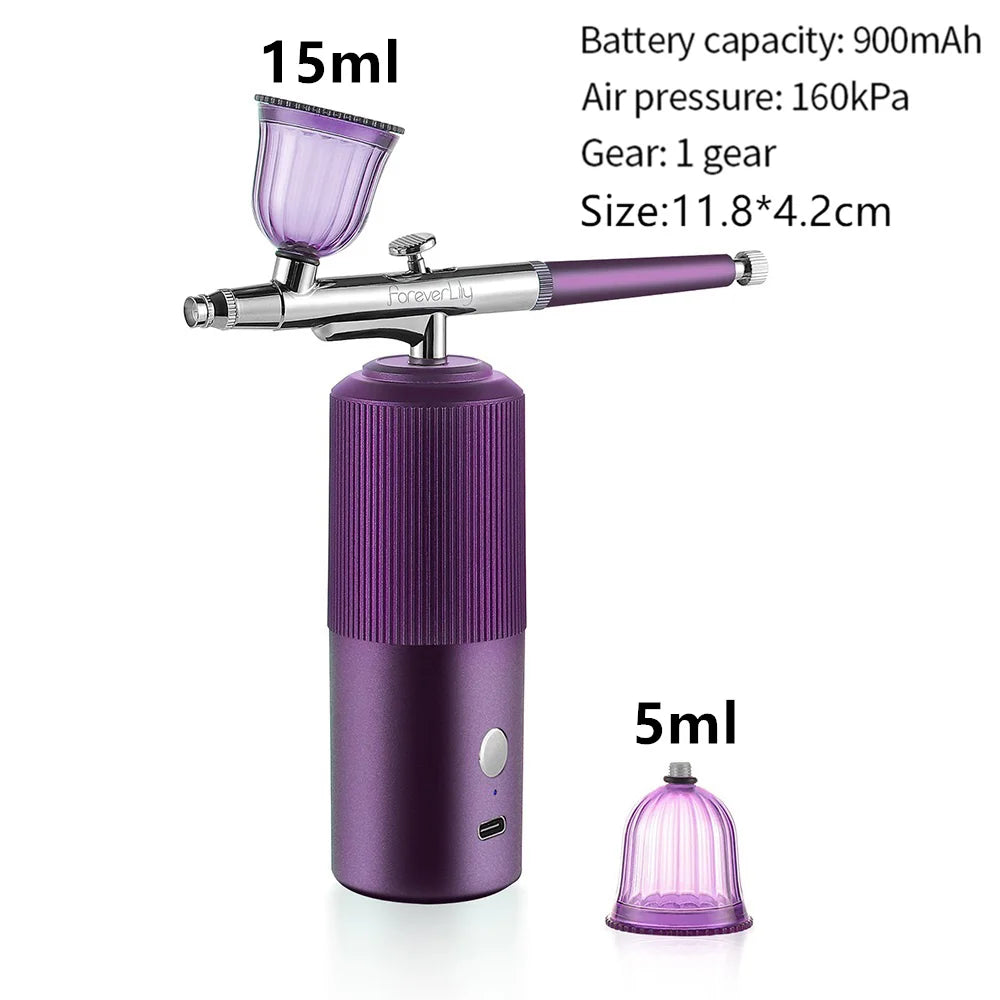 Portable Mini Airbrush Kit for Nail Art and Makeup - 55