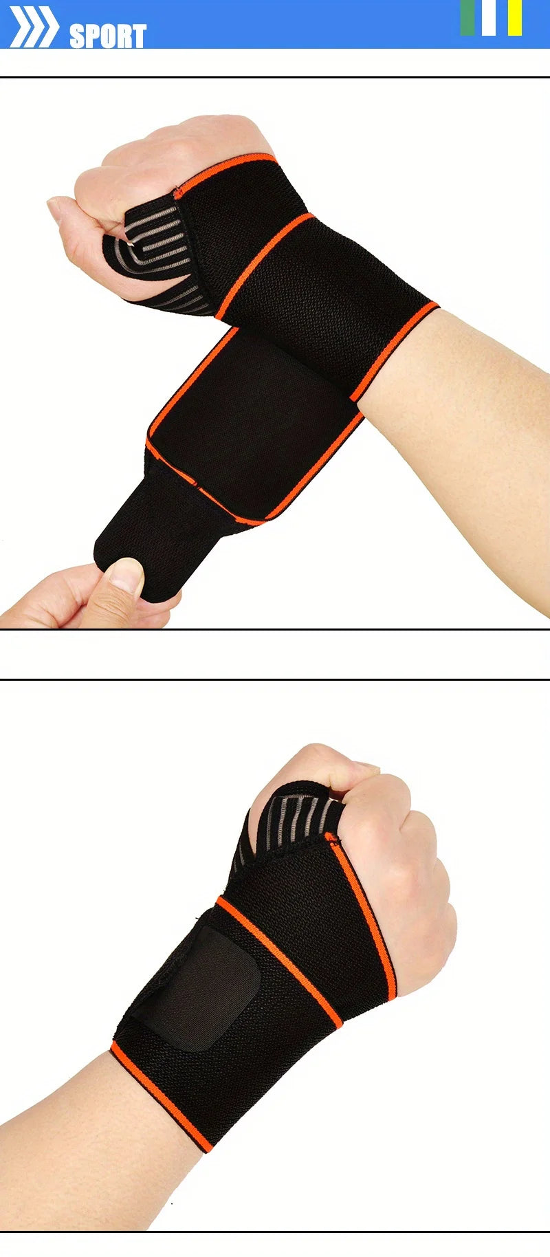 Adjustable Wrist Support Brace for Weightlifting and Sports - 7