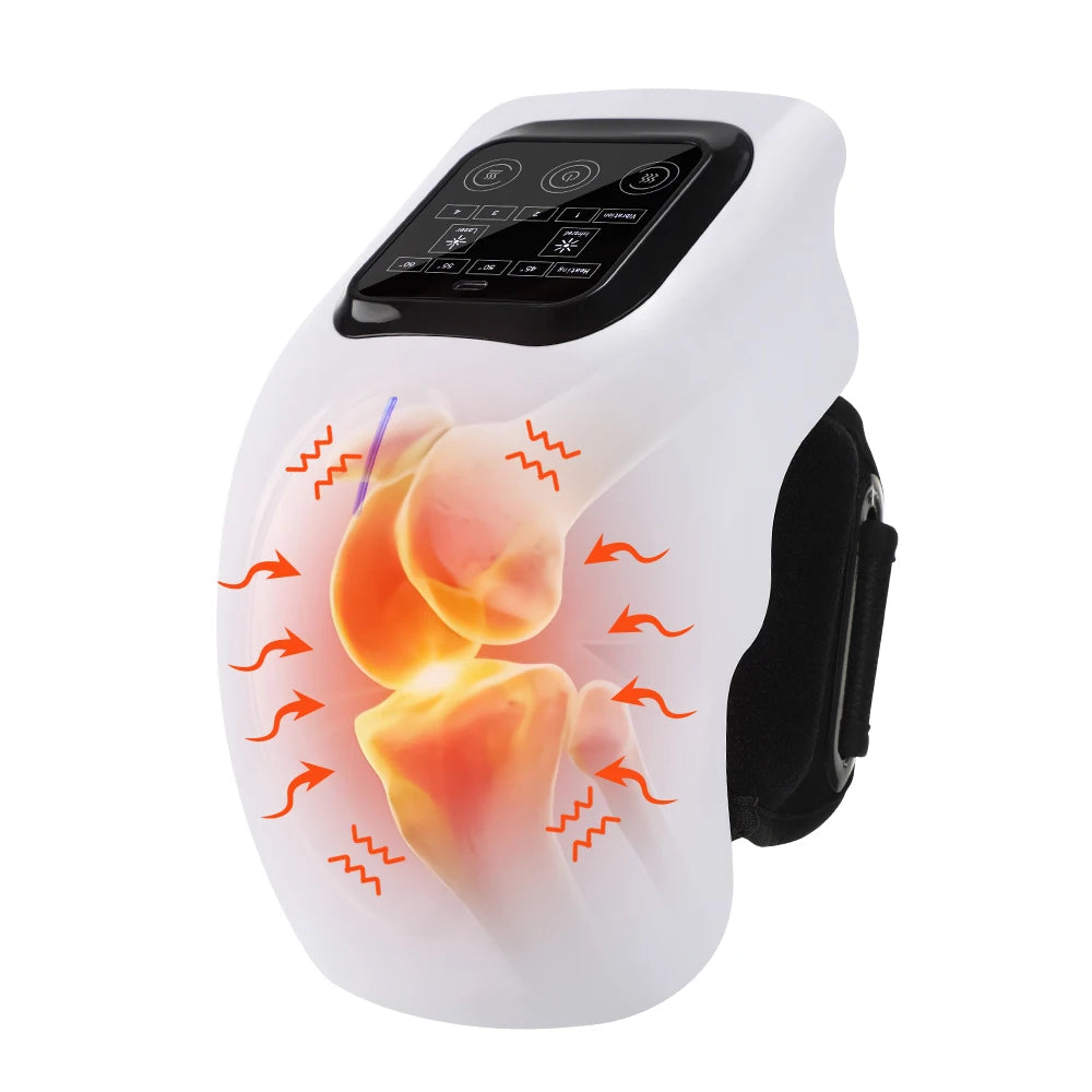Cordless Heated Knee Massager with Vibration and Infrared Therapy