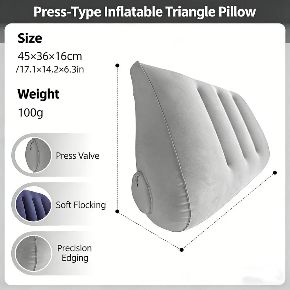 Inflatable Travel Pillow for Neck, Back, and Leg Support - 20