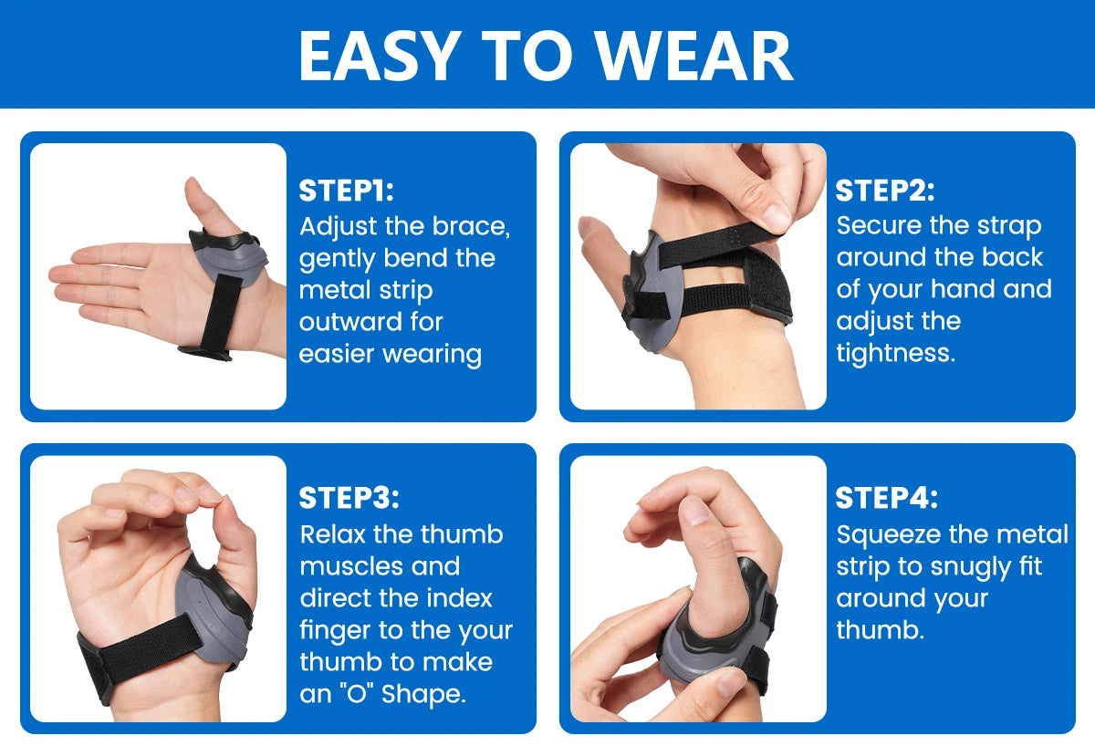 Adjustable CMC Thumb Support Brace for Arthritis and Joint Pain - 13