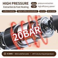 Portable 3-in-1 Wireless Espresso Coffee Maker