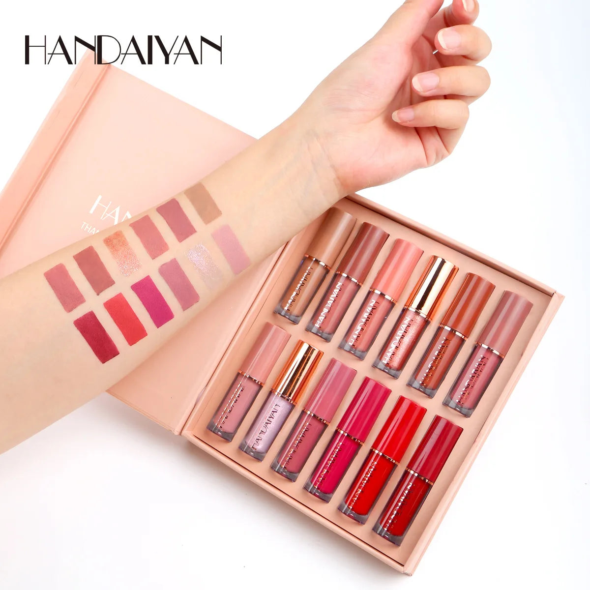 12-Color Waterproof Matte Liquid Lipstick Set - 20