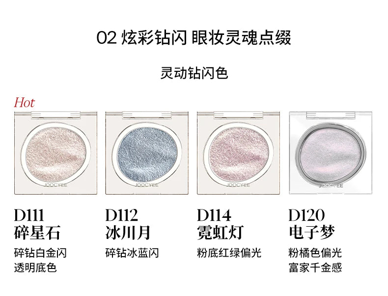 Long-Lasting Waterproof Glitter Eyeshadow Single - 17