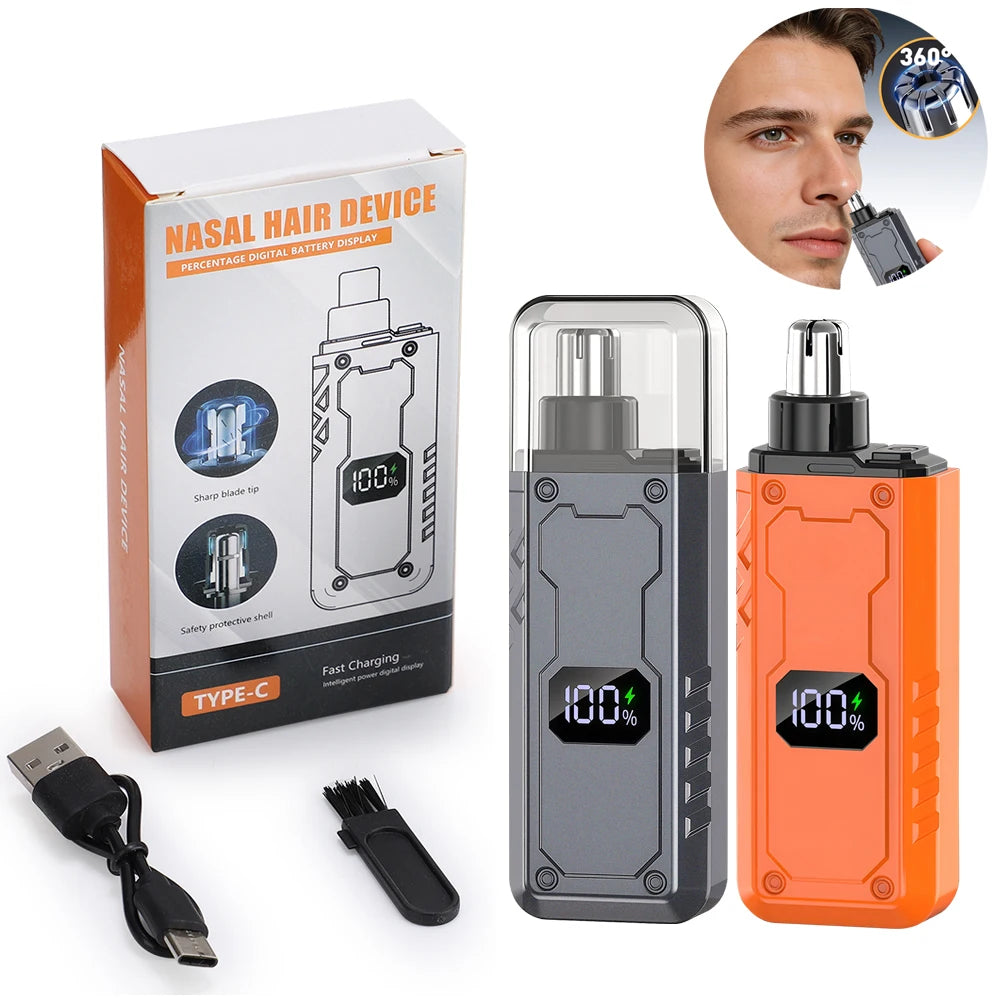 USB Rechargeable Painless Electric Nose Hair Trimmer - 1