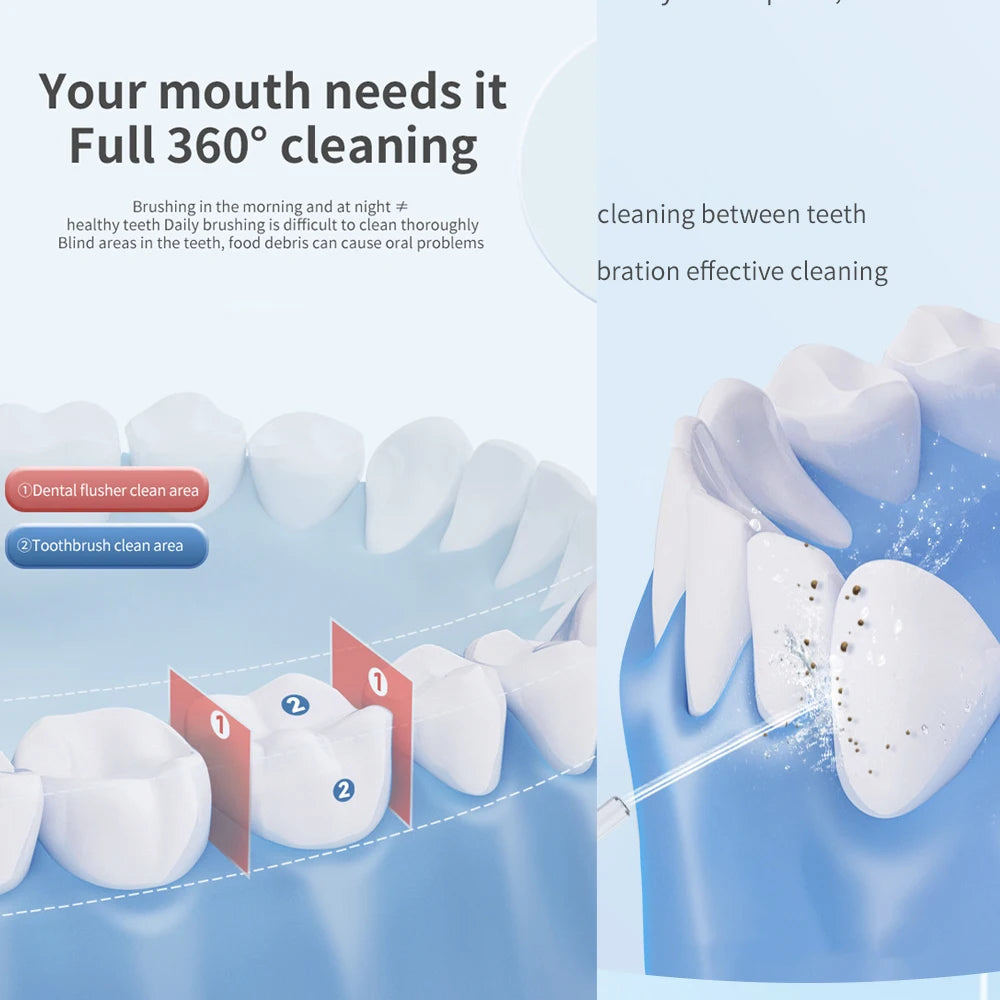 Professional Teeth Polisher and Oral Irrigator Cleaning Kit - 6