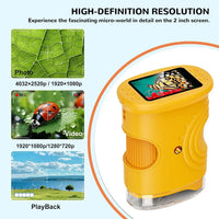 Portable Digital Microscope for Kids STEM Learning
