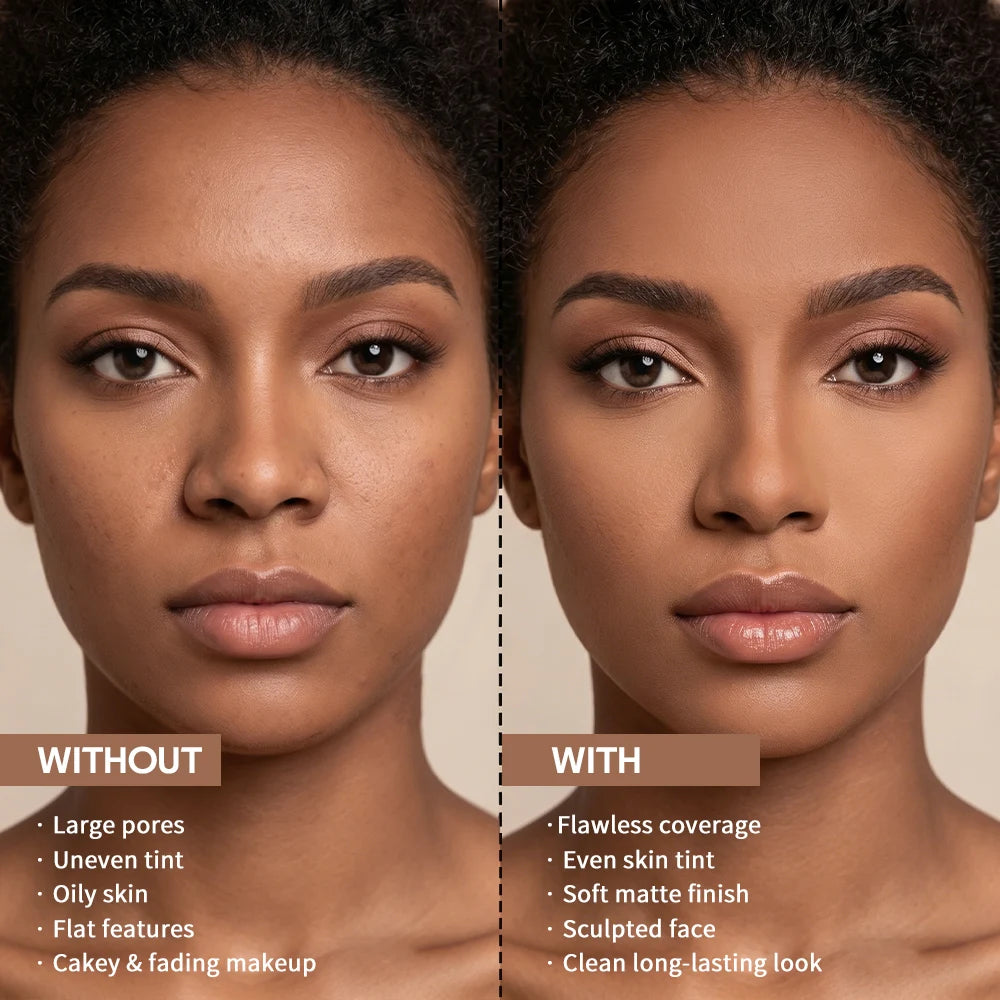 Matte Bronze Pressed Setting Powder for Flawless Contouring - 5
