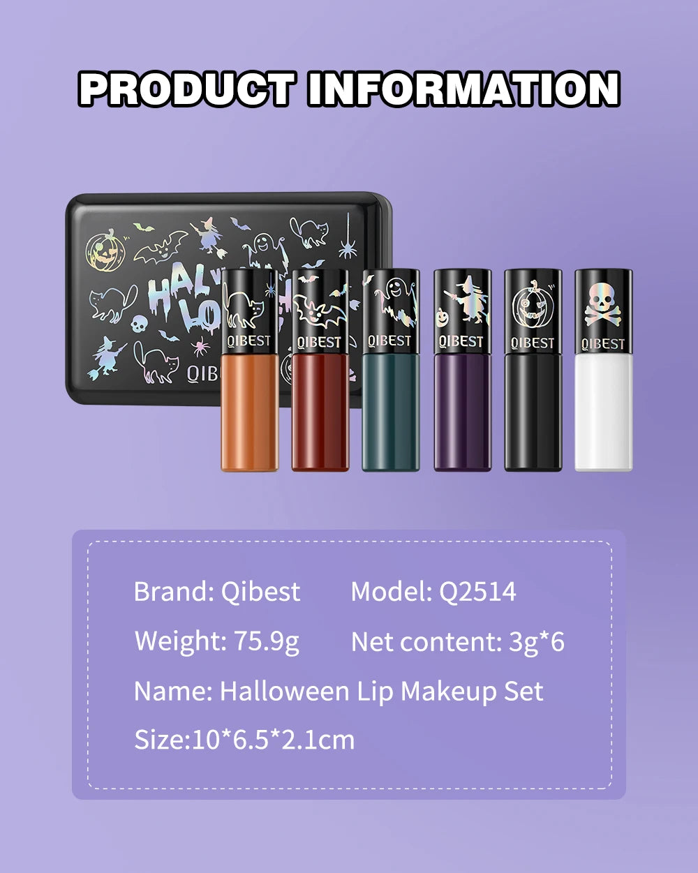 6-Piece Waterproof Velvet Matte Liquid Lipstick Set - 18