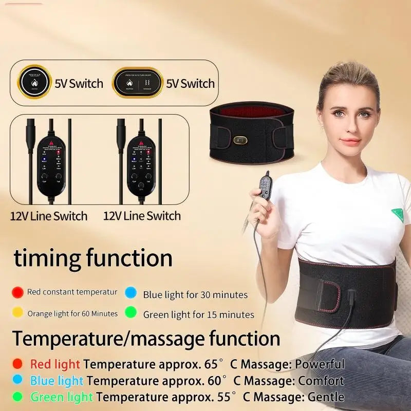 Red Light Therapy Waist Heating Belt for Lumbar Relief - 6