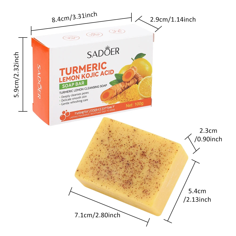 Turmeric Kojic Acid Brightening Soap for Dark Spots - 11